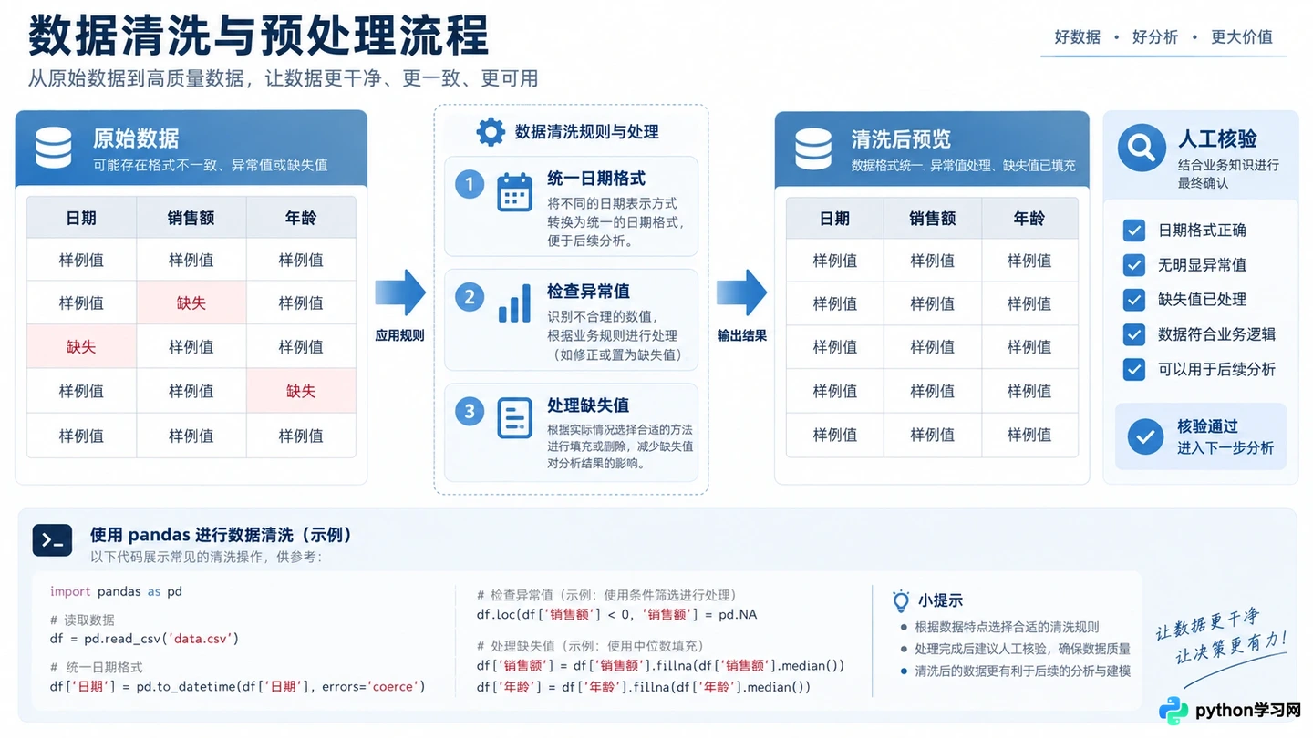 数据分析专用AI提示词模板:从清洗到可视化的完整指令