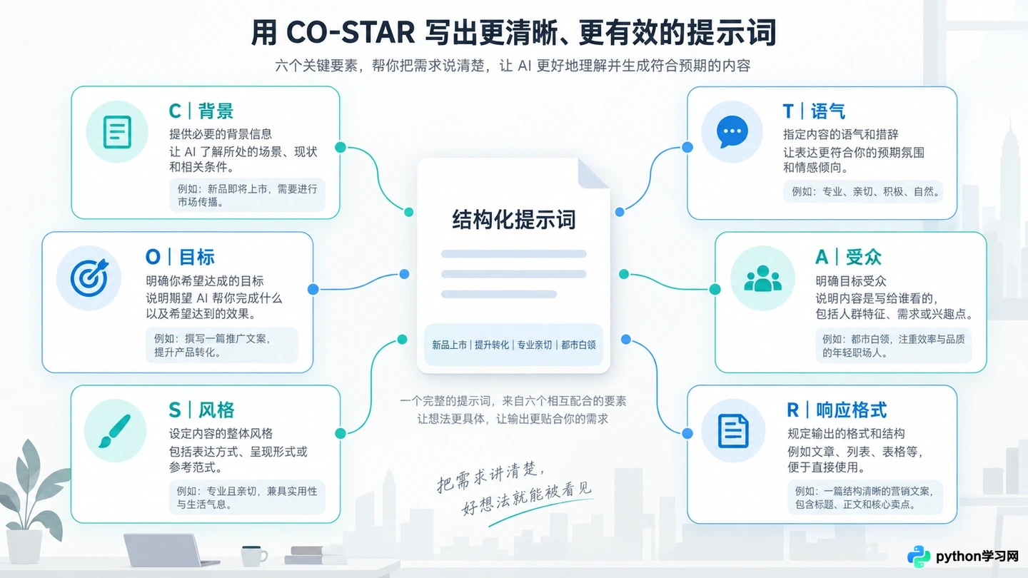 5种主流AI提示词框架对比：CO-STAR、BROKE等怎么选