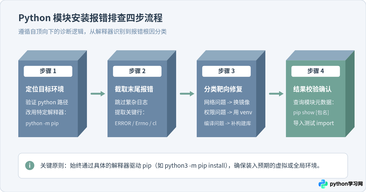 Python 模块安装失败常见报错及解决方法