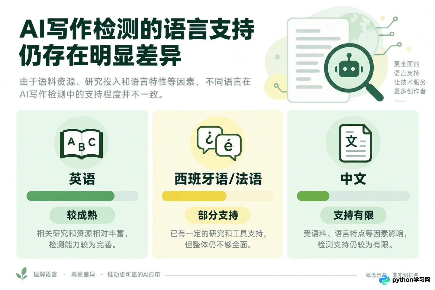 AI写作检测能准确识别中文吗？多语言支持能力与局限性分析