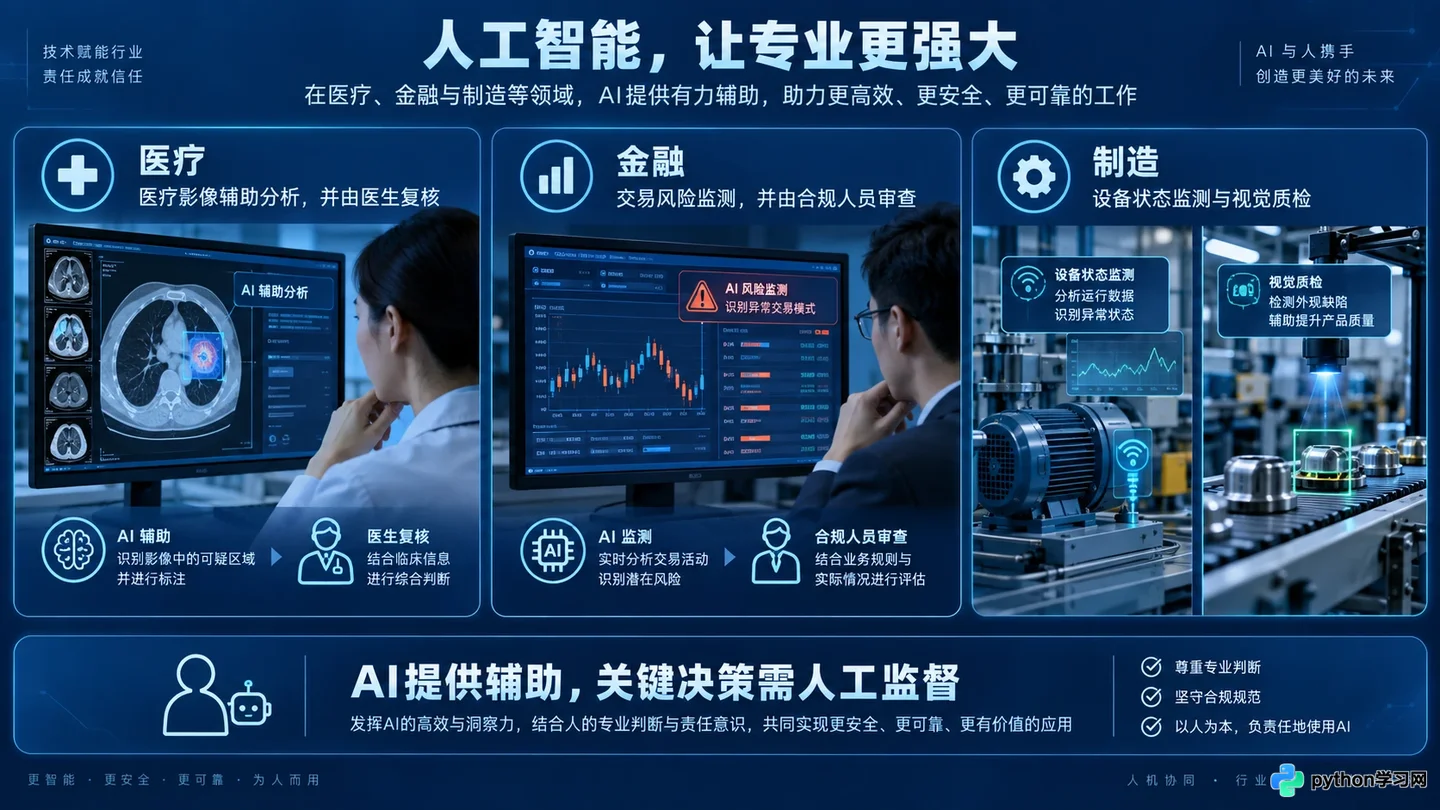 人工智能在医疗、金融与制造行业的典型应用场景