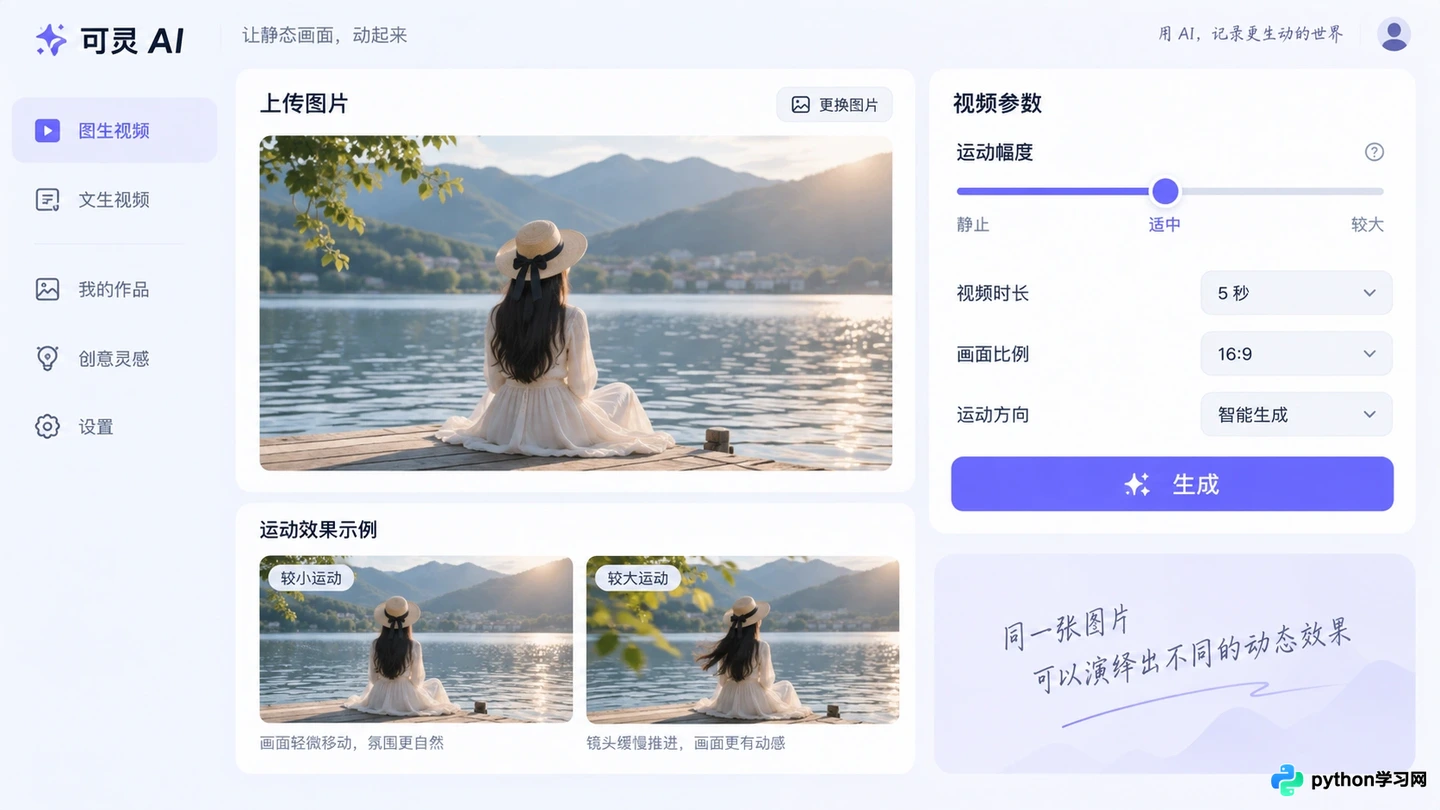 可灵AI图生视频操作指南:控制运动幅度与首尾帧一致性