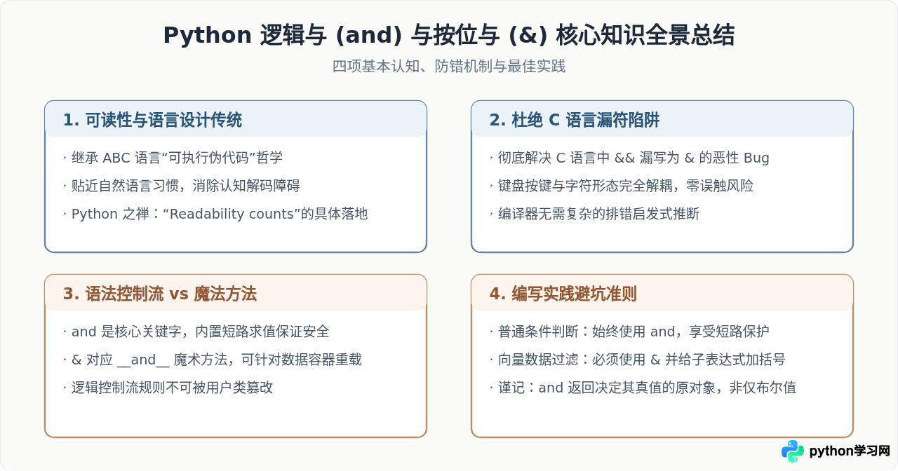 Python为什么用and而不是&&表示逻辑与