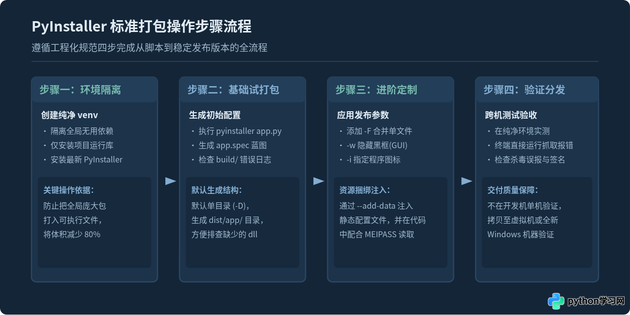 PyInstaller打包Python为exe的详细步骤与常用参数