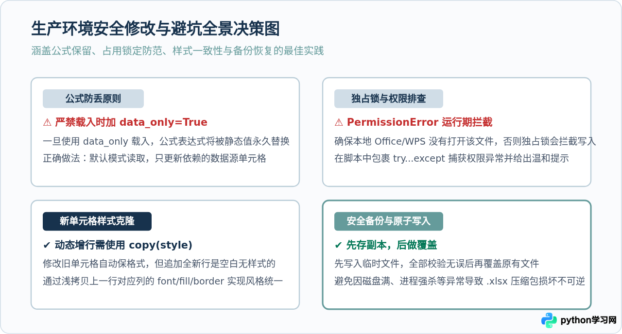 Python修改现有Excel 2007(.xlsx)文件指定单元格且保留原格式