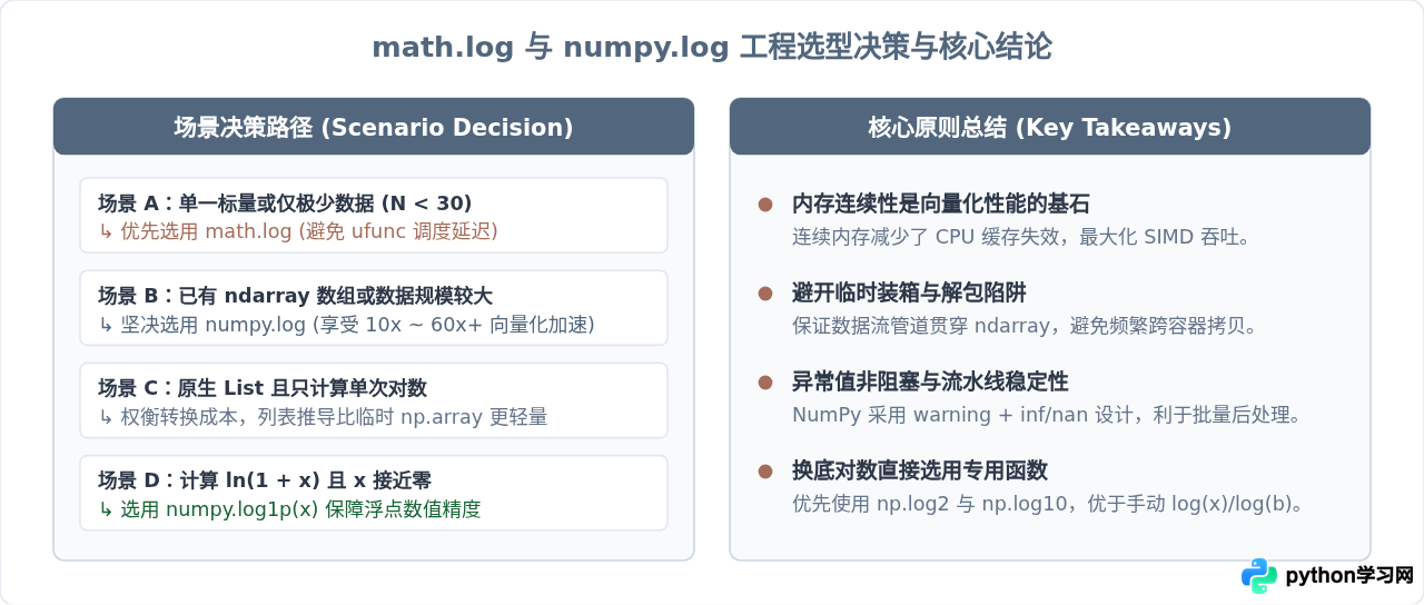 Python numpy.log批量计算数组对数：与math.log的性能对比