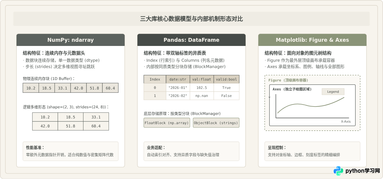 Python数据分析常用库有哪些？NumPy、Pandas与Matplotlib分工解析