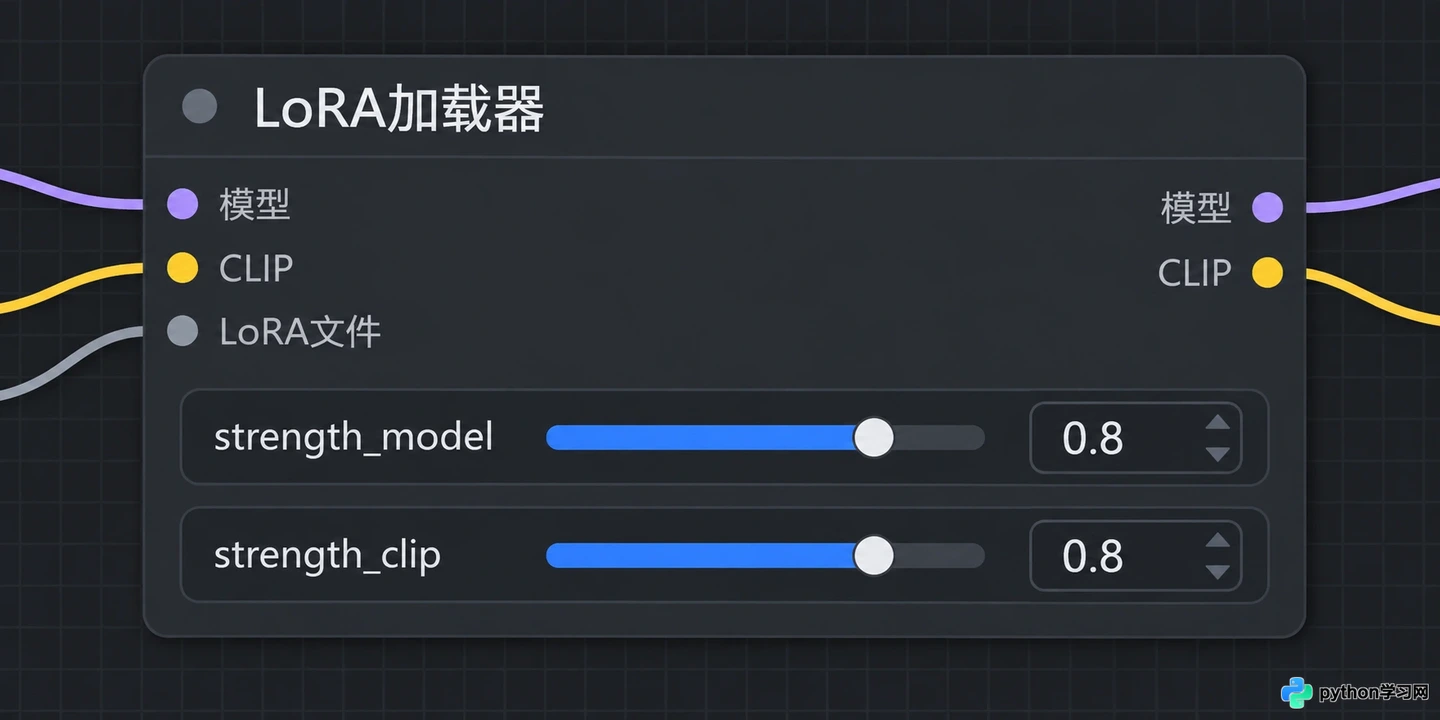 ComfyUI工作流中LoRA怎么加载:LoraLoader节点权重与触发词设置