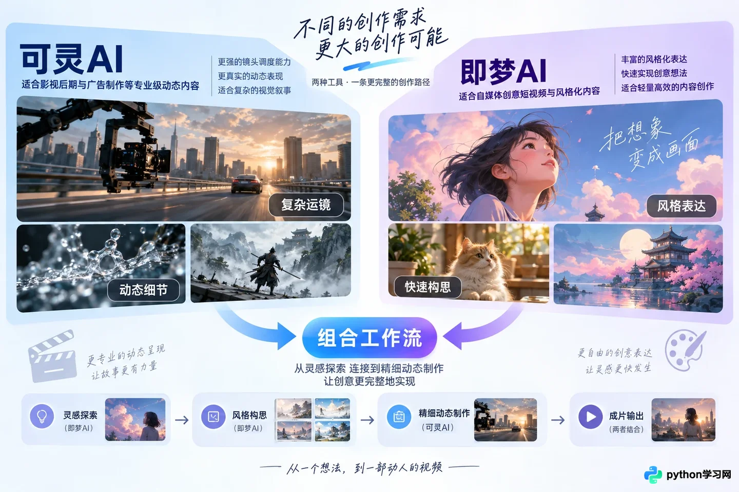 可灵AI与即梦AI哪个更好用？生成质量、速度与价格多维对比
