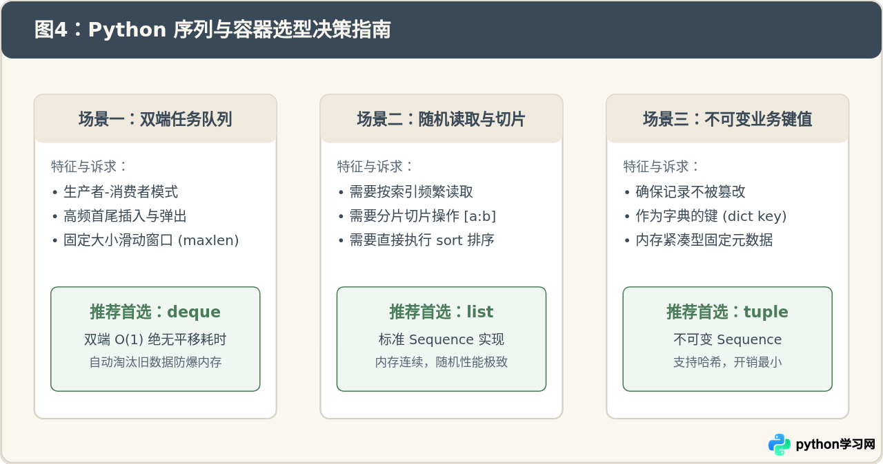 Python collections.deque是序列类型吗？
