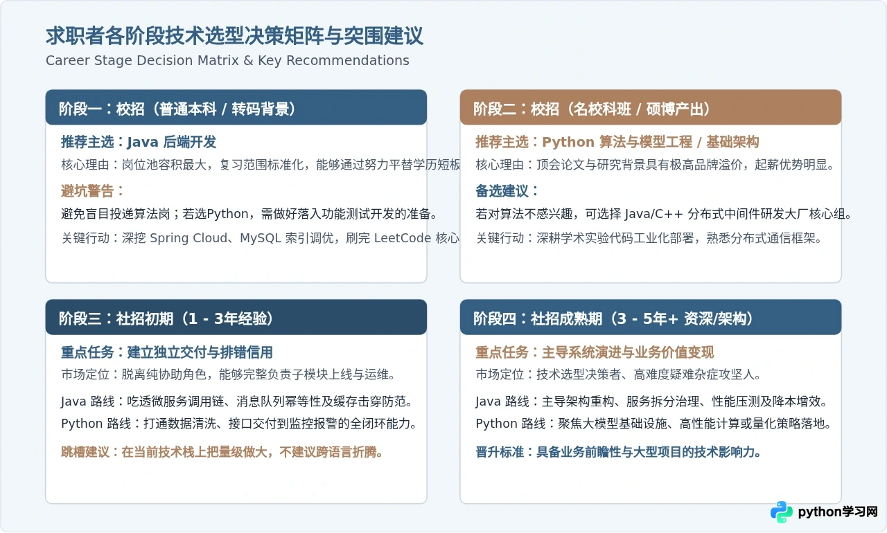 从校招到社招：Python和Java在不同阶段求职中的优势对比