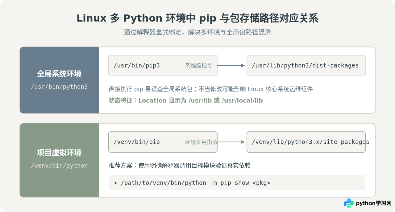 Linux下用pip查看已安装Python包的版本