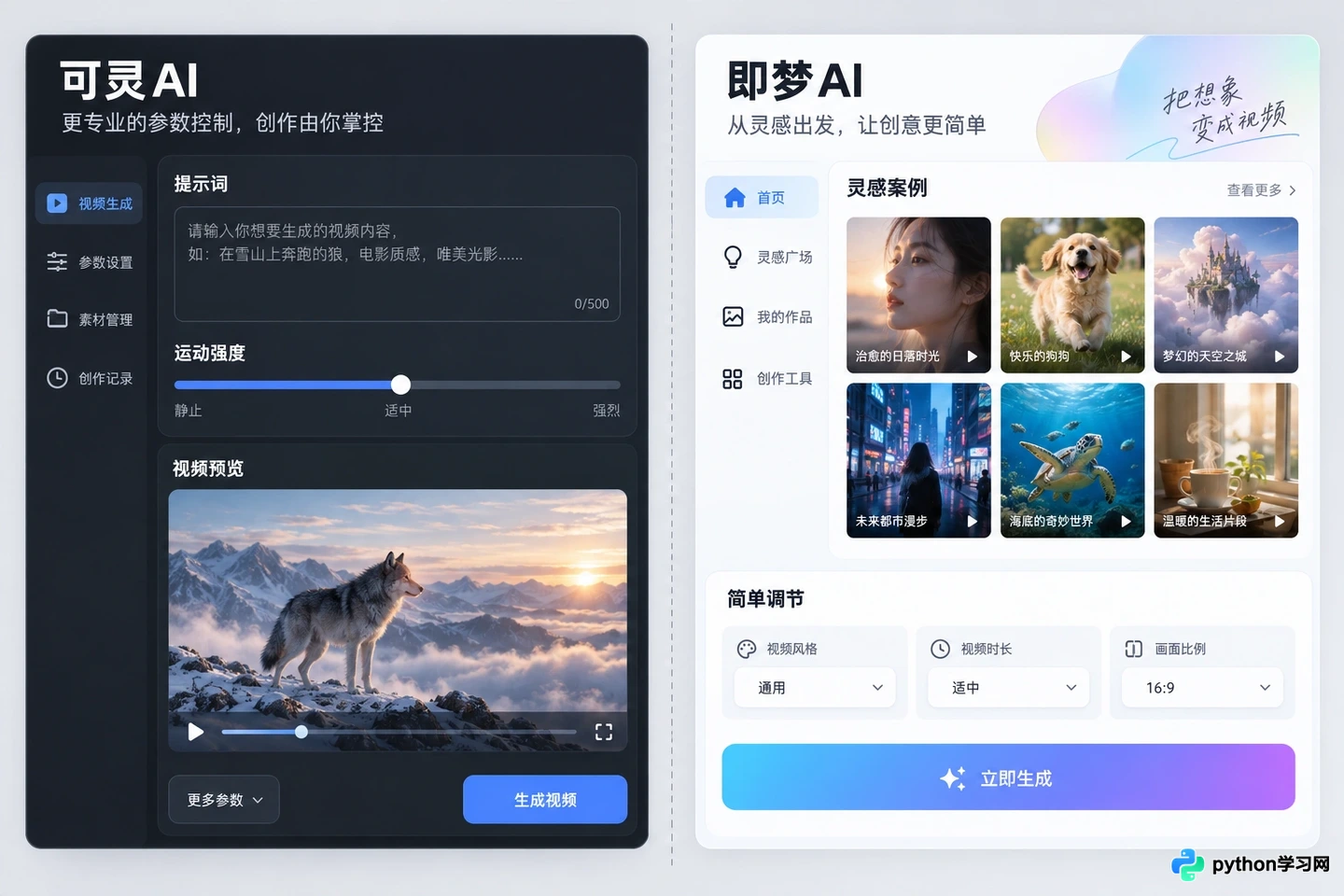 可灵AI与即梦AI哪个更好用？生成质量、速度与价格多维对比