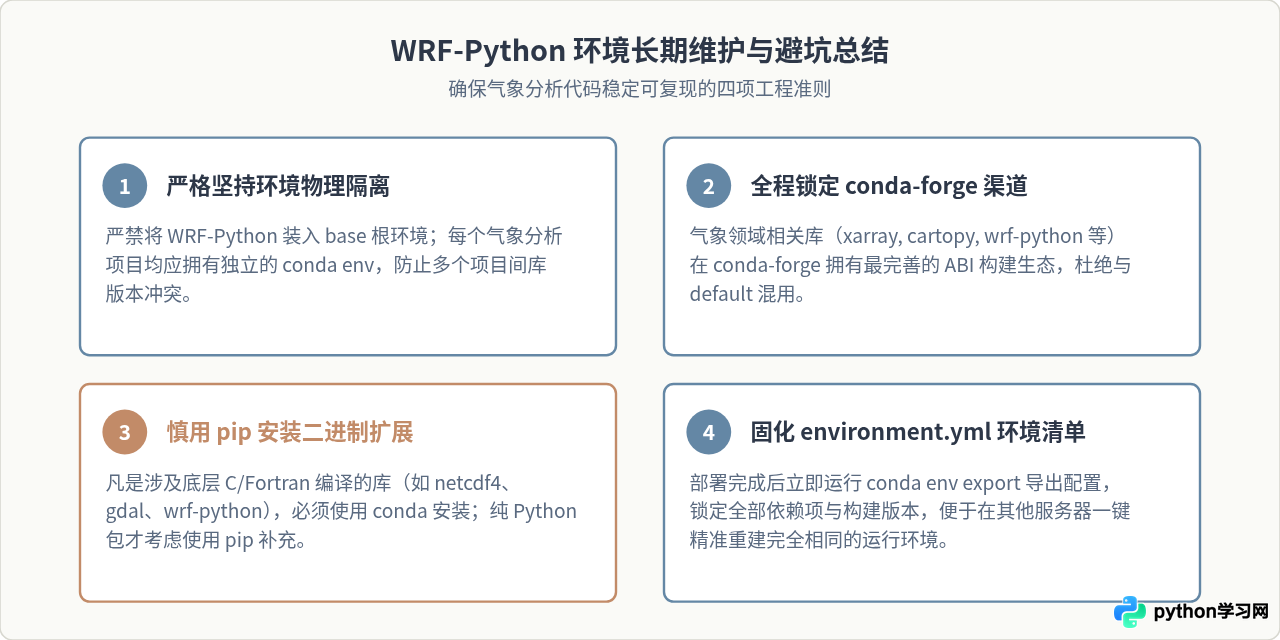 怎么用Conda快速安装WRF-Python并解决NetCDF依赖
