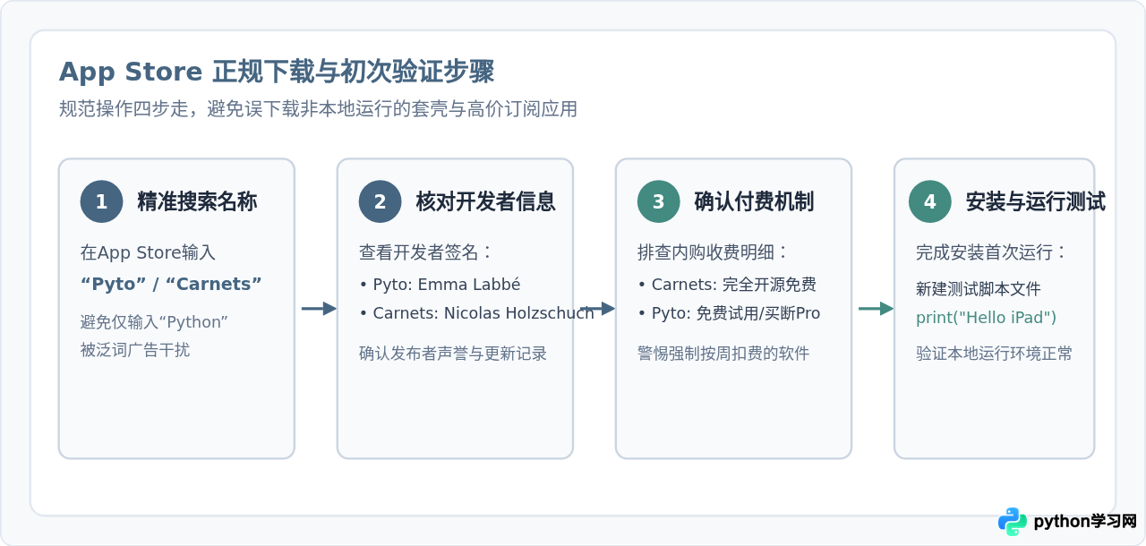 iPad适合初学者的Python编辑器App有哪些？附App Store下载指引
