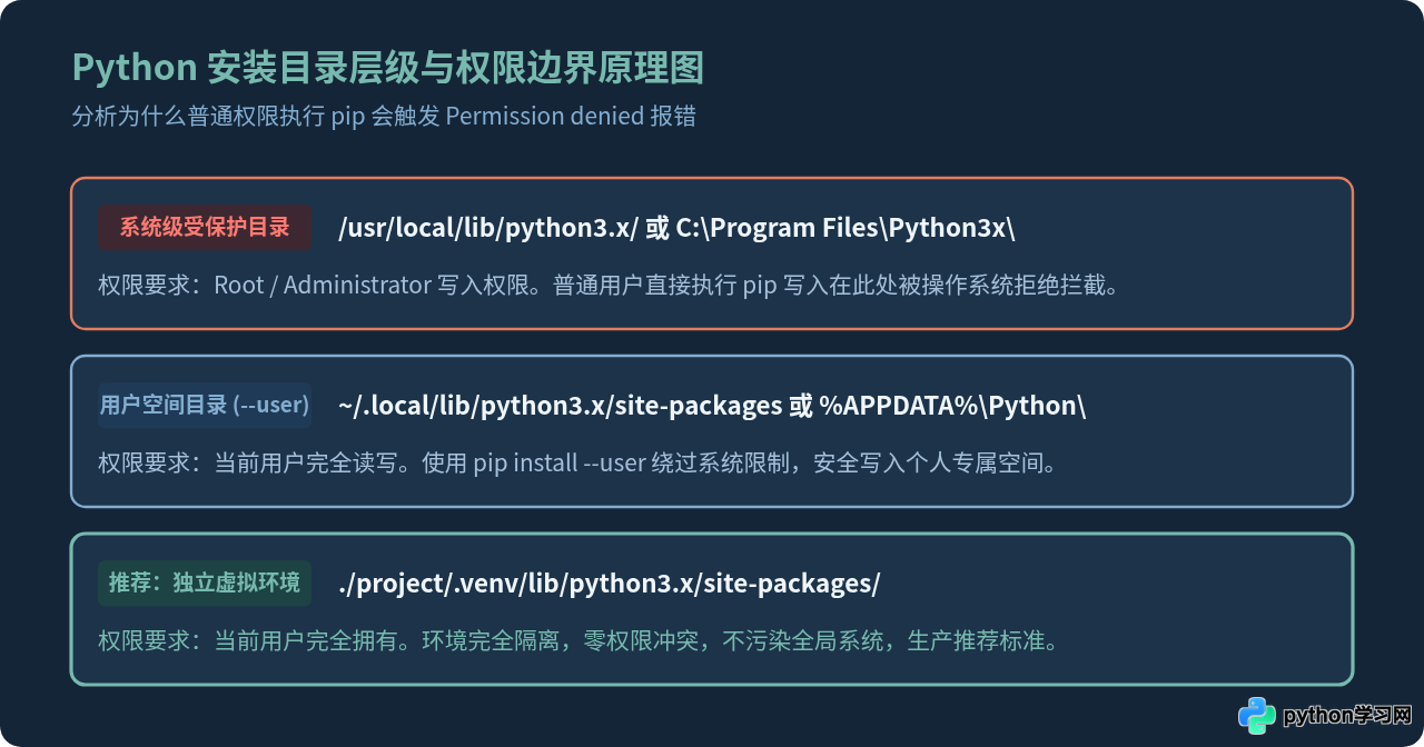 Python代码安装包报错Permission denied怎么解决