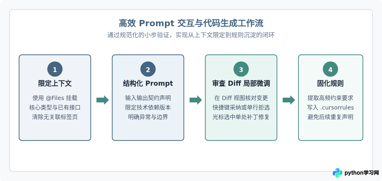 提升Cursor代码生成准确率的Prompt编写技巧