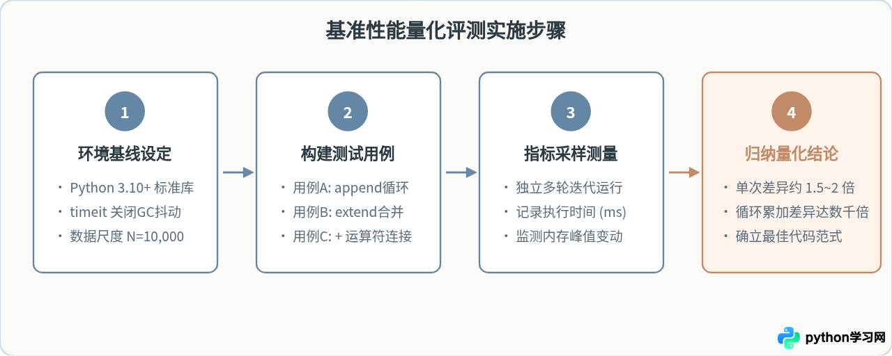 Python中append、extend和+运算符拼接列表的性能对比