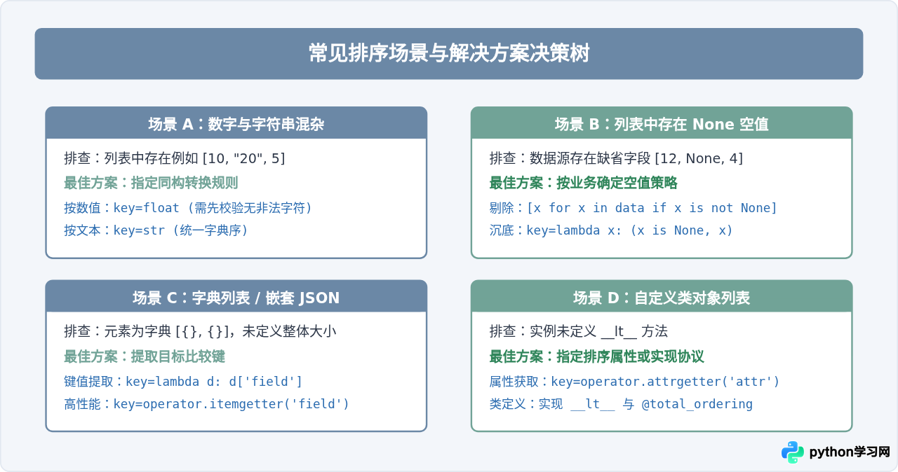 Python列表排序报错TypeError怎么办