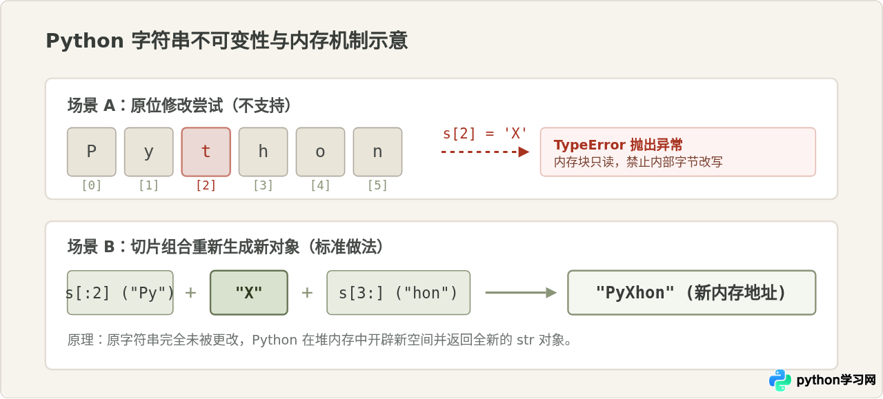 Python怎么替换字符串指定位置的字符