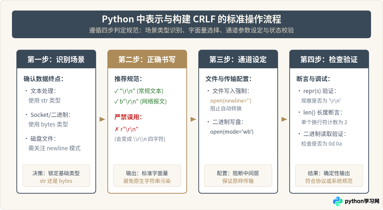 Python字符串中怎么表示CRLF(\r\n)换行符