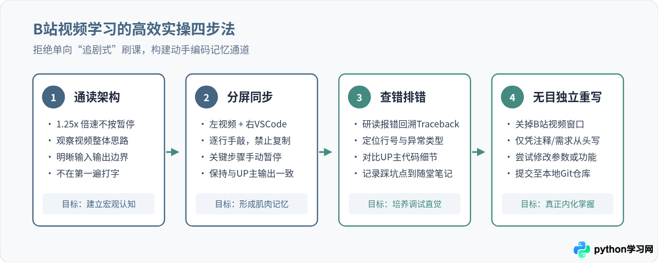 怎么在B站高效自学Python？精选优质UP主与学习路径