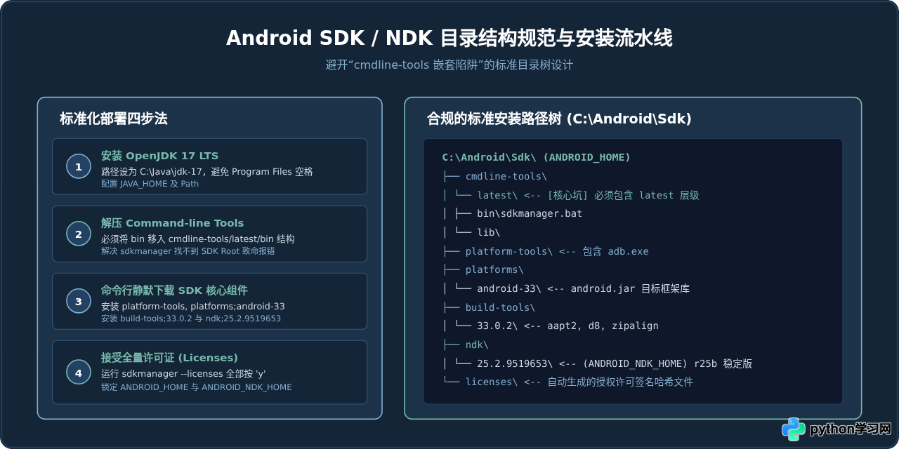 Windows下配置Python打包APK环境：SDK/NDK安装与常见坑