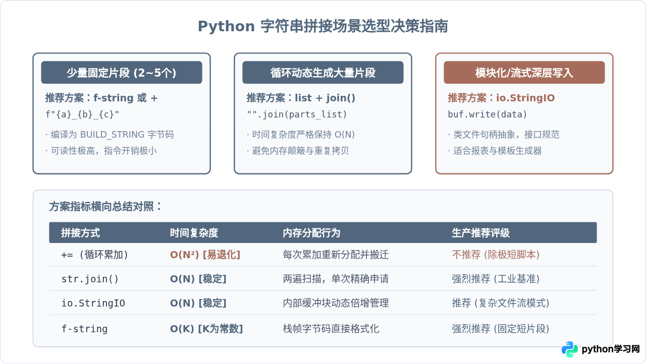 Python中大量字符串拼接的性能优化：join vs +=