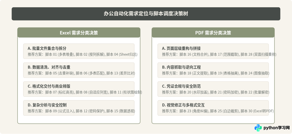 办公自动化必备：30个高效处理Excel和PDF的Python脚本