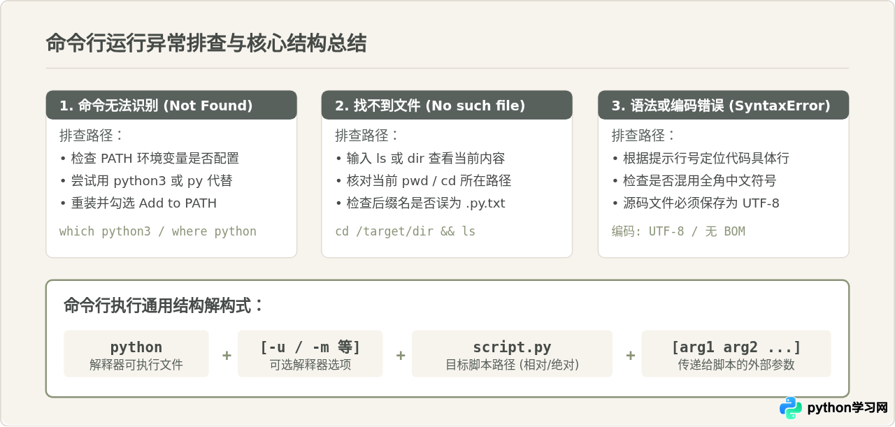 Python代码怎么运行：命令行执行.py脚本的基础步骤