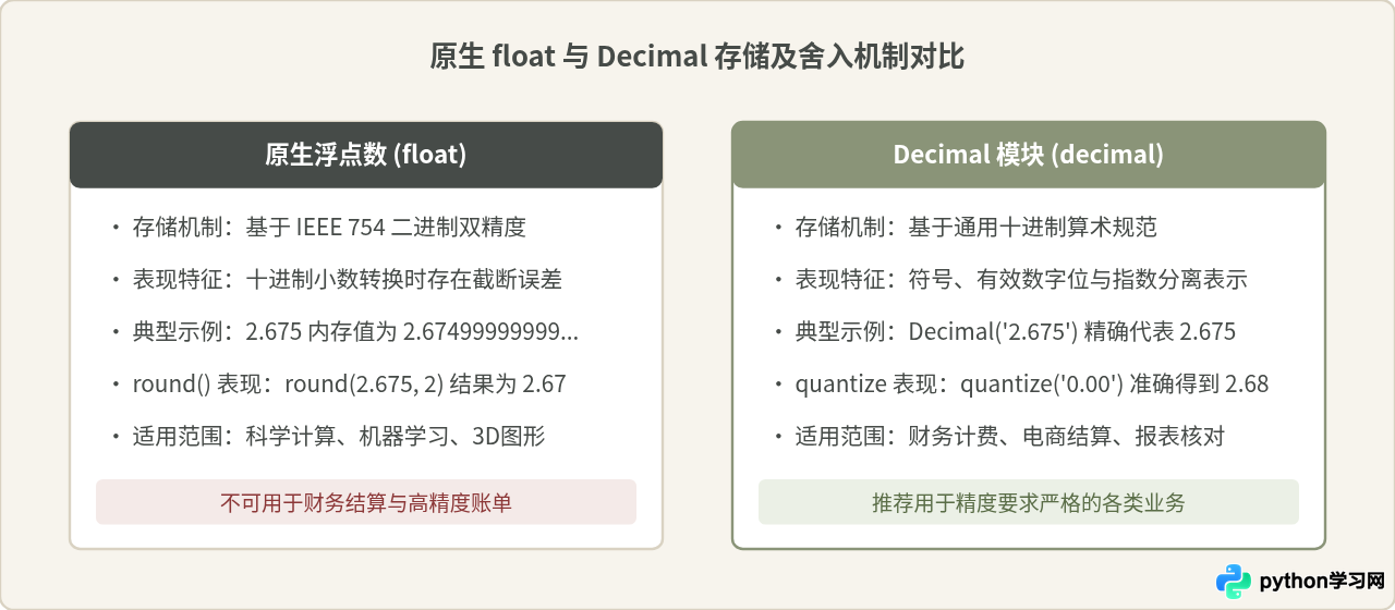 Python用Decimal模块精确保留2位小数