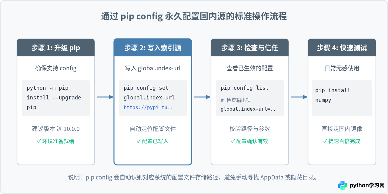 Python pip下载速度慢？更换国内镜像源加速安装教程