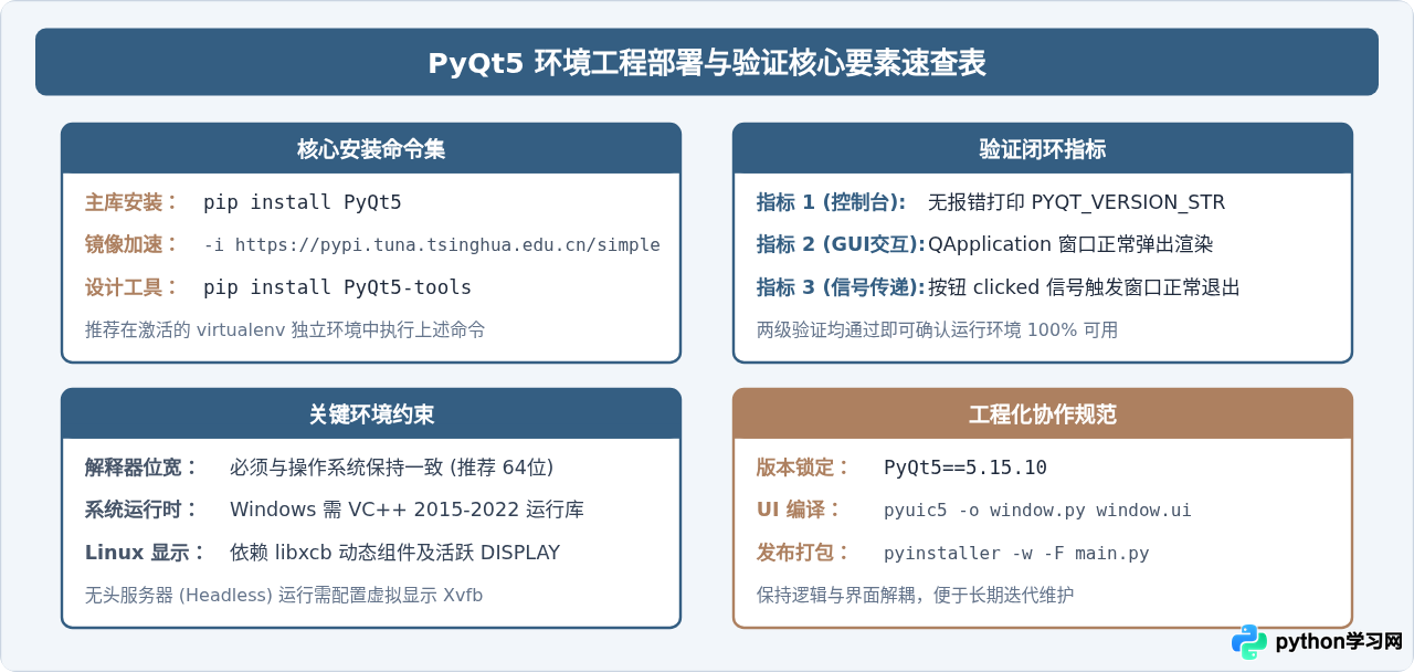 Python怎么使用pip安装PyQt5并验证环境