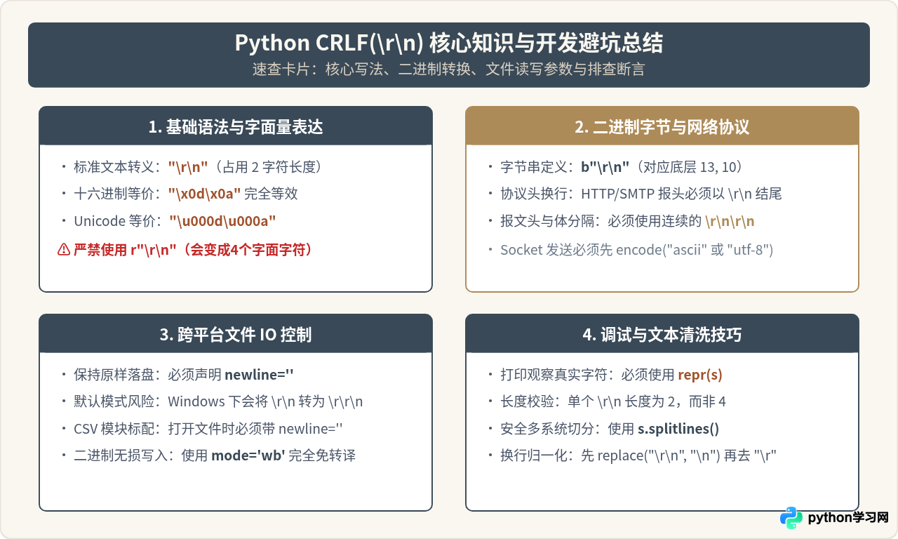 Python字符串中怎么表示CRLF(\r\n)换行符