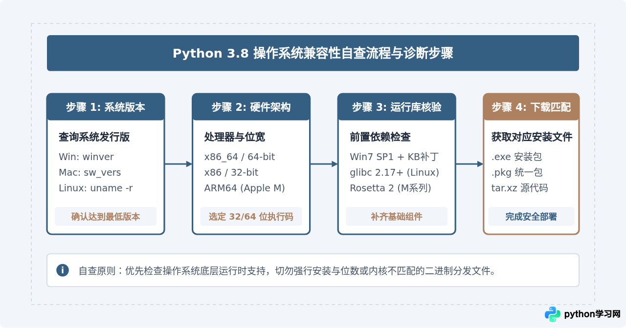 Python 3.8支持哪些操作系统版本？下载前兼容性自查