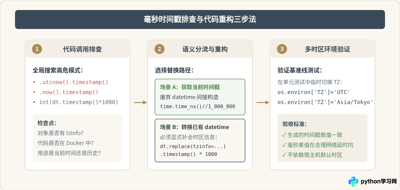 Python datetime.now().timestamp()获取毫秒时间戳的时区陷阱
