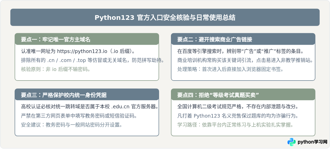 Python123官网入口是哪个？准确网址与防钓鱼提示