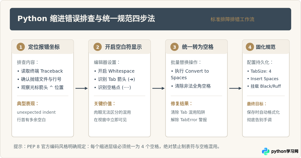 Python缩进错误和编码问题怎么解决