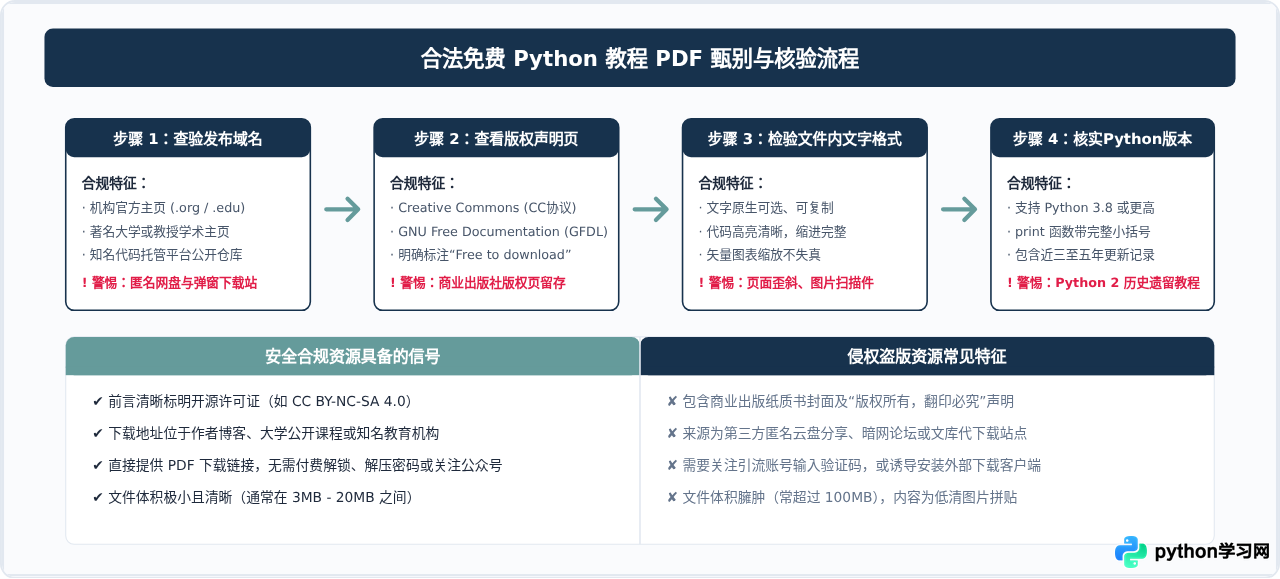 哪里下载免费且合法的Python入门PDF教程