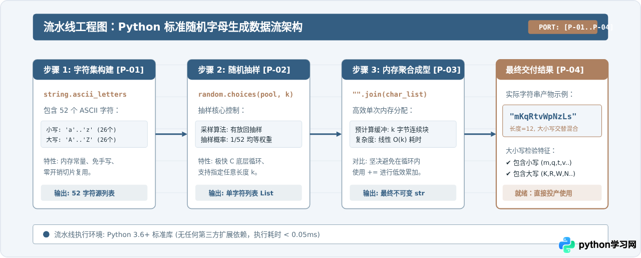 Python怎么生成包含大小写的混合随机字母