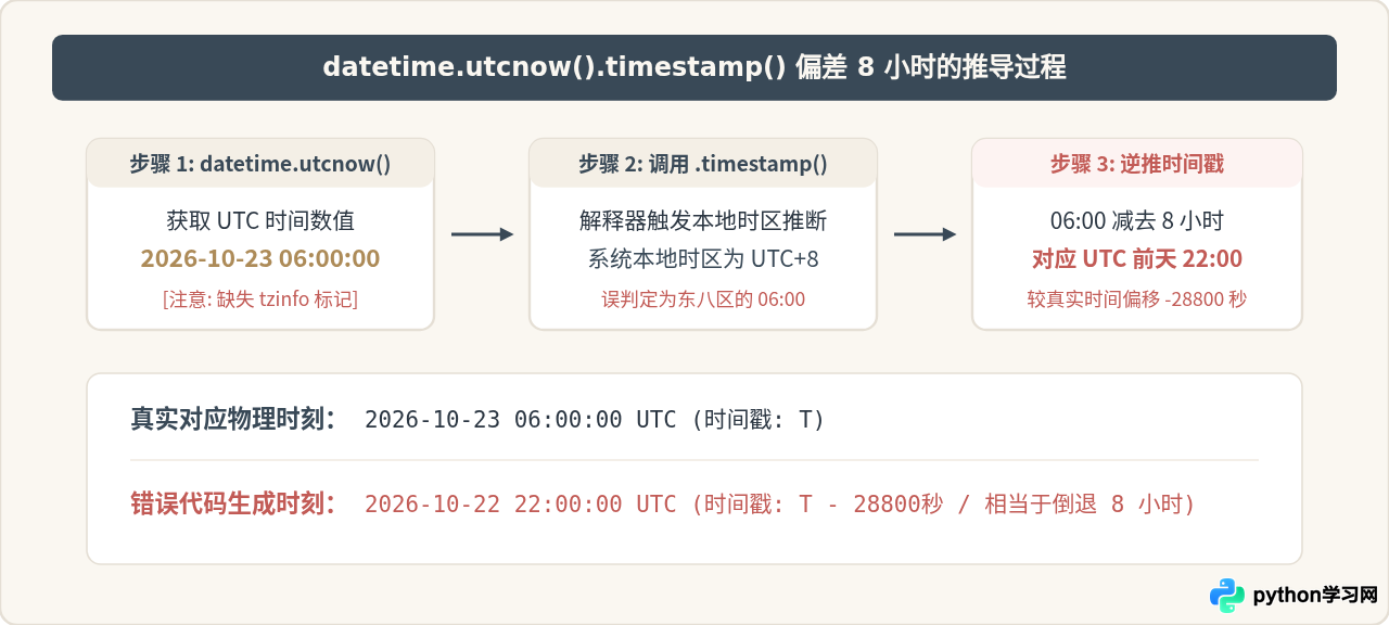 Python datetime.now().timestamp()获取毫秒时间戳的时区陷阱