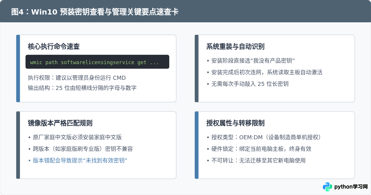 怎么查看电脑预装的Win10产品密钥？CMD命令提取教程