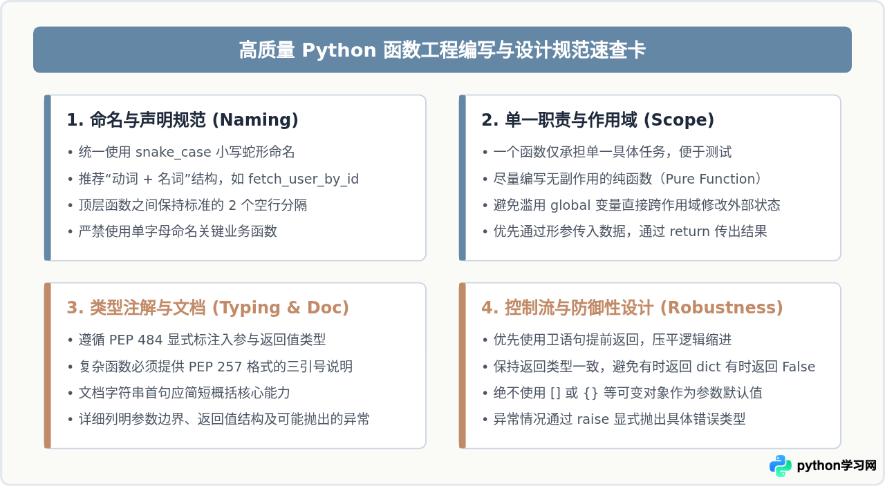 Python def 定义函数的基本语法与规范