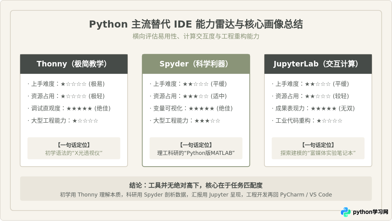 除了PyCharm和VS Code，还有哪些值得尝试的Python IDE？