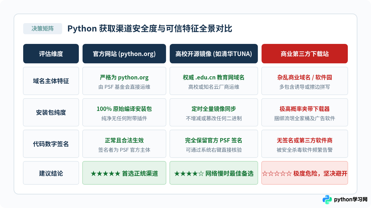 怎么辨别Python官网与第三方下载站