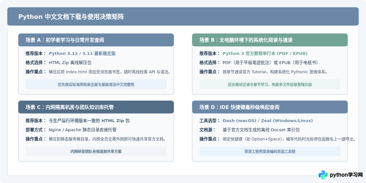 Python中文文档哪里下载？官方翻译版本说明