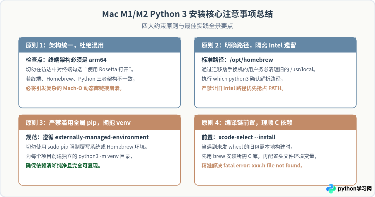 Mac M1/M2芯片安装Python 3的注意事项