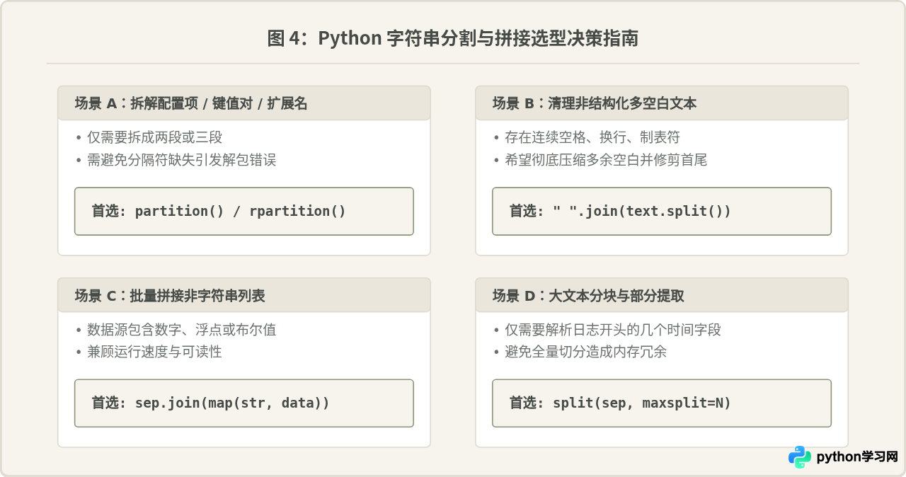 Python字符串join与split高效拼接分割技巧