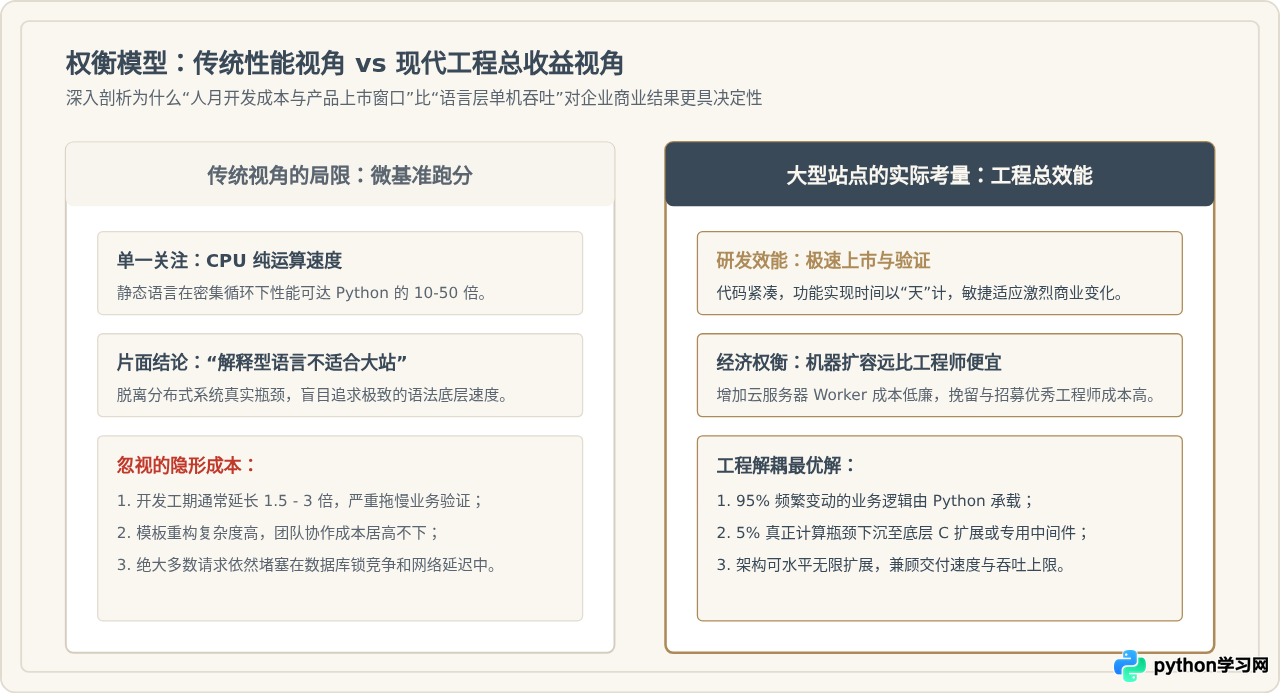 为什么大型网站选择Python做后端？