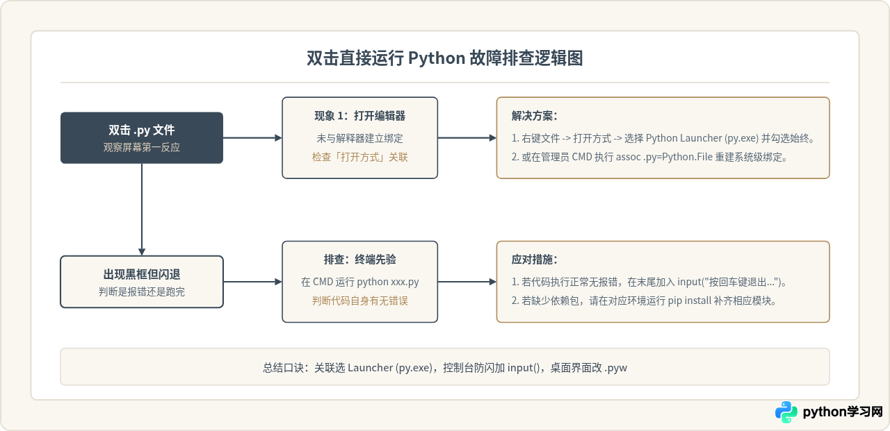 Windows下怎么实现双击.py文件直接运行Python程序